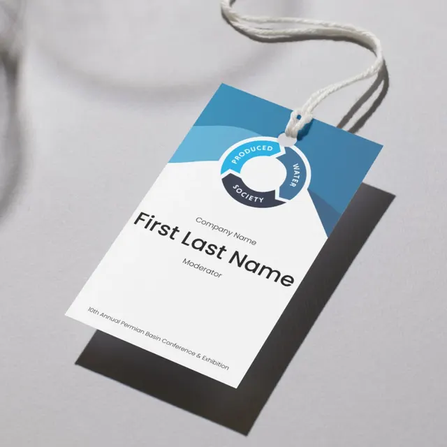 Conference badge — Layered